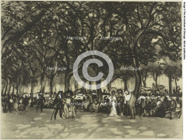 The Promenades of Madrid, c. 1903. Creator: Joseph J Pennell.