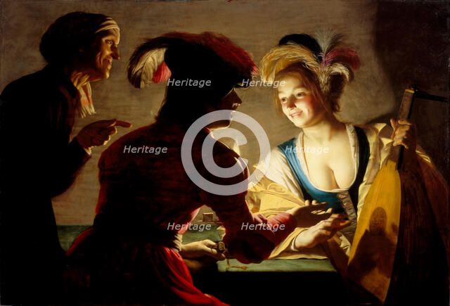 The procuress, 1625. Artist: Honthorst, Gerrit, van (1590-1656)