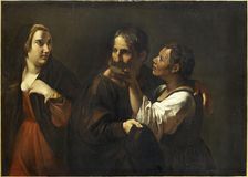 The Procuress or The Old and the Young Courtesan, ca 1625. Creator: Caroselli, Angelo (1585-1653)