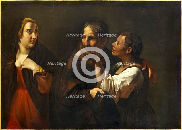 The Procuress or The Old and the Young Courtesan, ca 1625. Creator: Caroselli, Angelo (1585-1653).