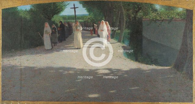 The procession, 1893-1895. Creator: Pellizza da Volpedo, Giuseppe (1868-1907).