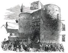 The Procession at the Old Gate, Rye, 1850. Creator: Unknown