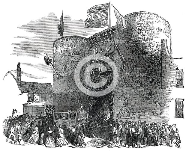 The Procession at the Old Gate, Rye, 1850. Creator: Unknown.