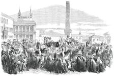 The Procession from the Church of San Giovanni Laterano to St. Peter's, 1850. Creator: Unknown