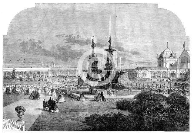 The procession in the Horticultural Society's Gardens, 1862. Creator: Unknown.