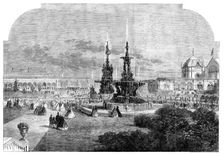 The procession in the Horticultural Society's Gardens, 1862. Creator: Unknown