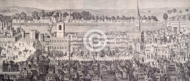 The procession of King Edward VI. to Westminster, February 19, 1547..., (1787).  Creator: Samuel Hieronymus Grimm.