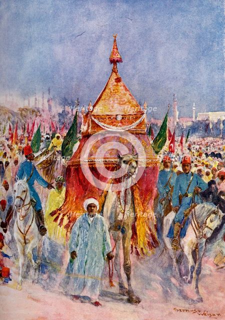 The procession of the Mahmal, Cairo, Egypt. Artist: Unknown