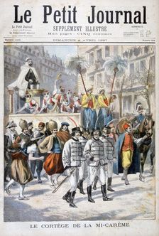 The procession of the mid-Lent festival, 1897. Creator: F Meaulle