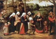The Procession of the Bride c1584-1638. Artist: Pieter Brueghel the Younger