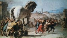 The Procession of the Trojan Horse into Troy c1760. Artist: Giovanni Battista Tiepolo