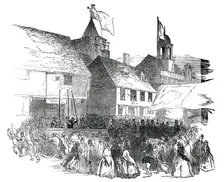 The Procession near the Church, at Rye, 1850. Creator: Unknown