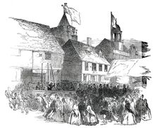 The Procession near the Church, at Rye, 1850. Creator: Unknown
