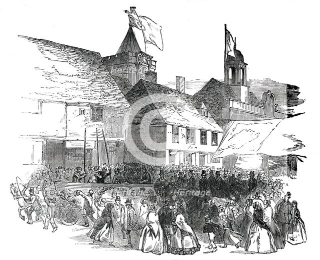 The Procession near the Church, at Rye, 1850. Creator: Unknown.