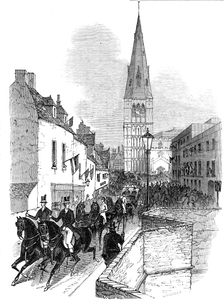 The procession, St. Mary's Hill, Stamford, 1844. Creator: Unknown