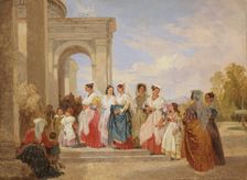 The procession to the christening 1820-1885. Creator: Penry Williams