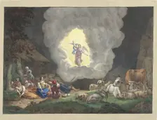 The proclamation to the shepherds, 1700-1800. Creator: Anon