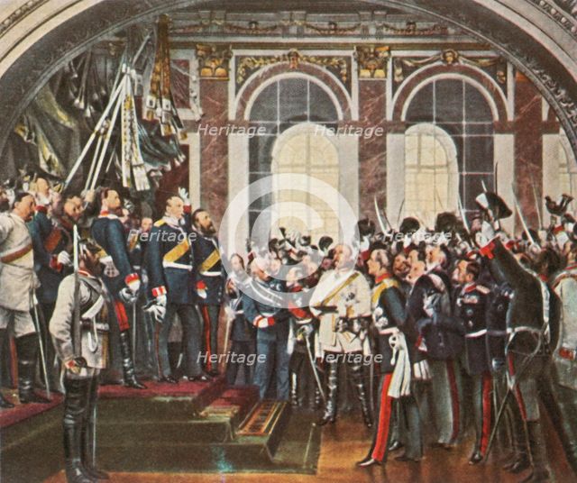 The Proclamation of the German Empire at Versailles, 18 January 1871, (1936). Creator: Unknown.
