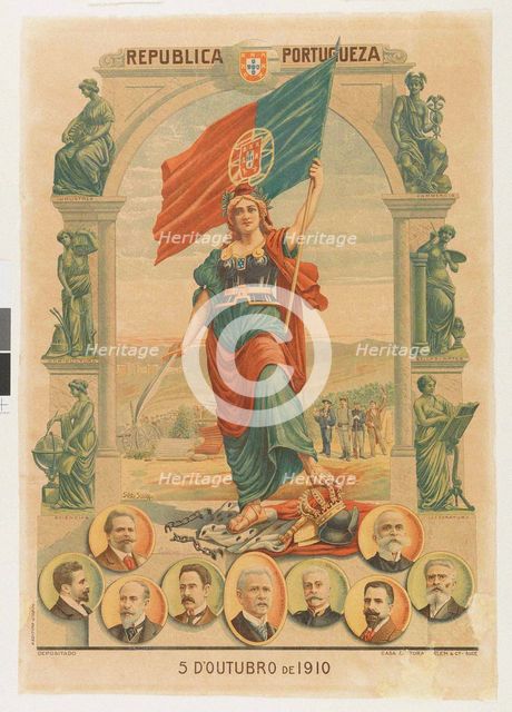 The proclamation of the Portuguese Republic on 5 October 1910, 1910. Creator: Anonymous.