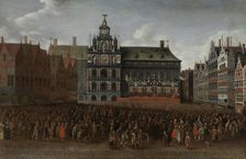 The Proclamation of the Peace of Münster at the Grote Markt in Antwerp, 1649. Creator: Maximiliaen Pauwels