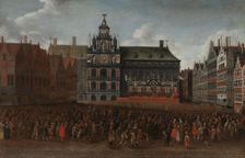 The Proclamation of the Peace of Münster at the Grote Markt in Antwerp, 1649. Creator: Maximiliaen Pauwels