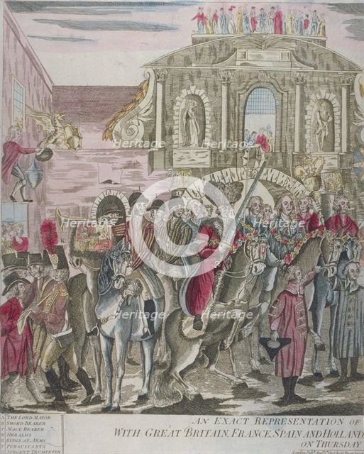 The proclamation of peace at Temple Bar, London, 29 April 1802. Artist: Anon