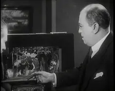 The Producer Julian Wylie Choosing Set a Design for a Theatre Show, 1920s. Creator: British Pathe Ltd