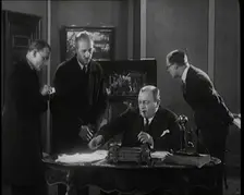 The Producer Julian Wylie Choosing Set a Design for a Theatre Show, 1920s. Creator: British Pathe Ltd