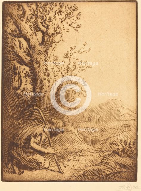 The Prodigal Son, 4th plate (L'enfant prodigue). Creator: Alphonse Legros.