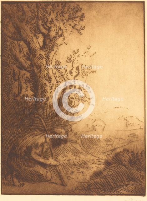 The Prodigal Son, 4th plate (L'enfant prodigue). Creator: Alphonse Legros.