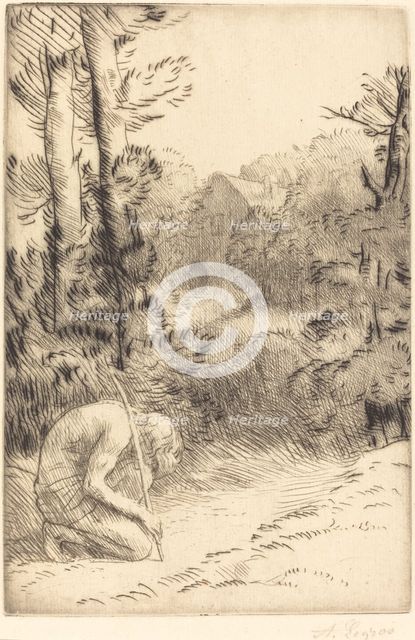 The Prodigal Son, 2nd plate (L'enfant prodigue). Creator: Alphonse Legros.