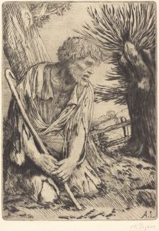 The Prodigal Son, 3rd plate (L'enfant prodigue). Creator: Alphonse Legros