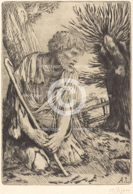 The Prodigal Son, 3rd plate (L'enfant prodigue). Creator: Alphonse Legros.