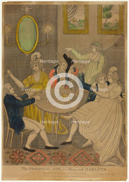 The Prodigal Son with Harlots, n.d. Creator: Amos Doolittle.