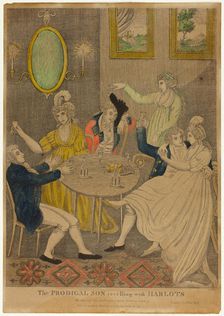 The Prodigal Son with Harlots, n.d. Creator: Amos Doolittle