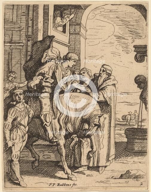 The Prodigal Son Bids Farewell to His Father. Creator: Theodoor van Thulden.