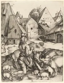 The Prodigal Son, c. 1496. Creator: Albrecht Durer