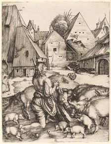 The Prodigal Son, c. 1496. Creator: Albrecht Durer