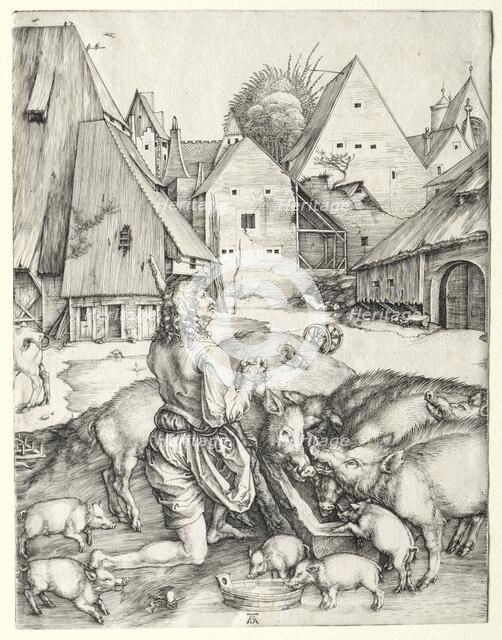 The Prodigal Son, c. 1496. Creator: Albrecht Dürer (German, 1471-1528).