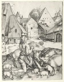 The Prodigal Son, c. 1496. Creator: Albrecht Dürer (German, 1471-1528)