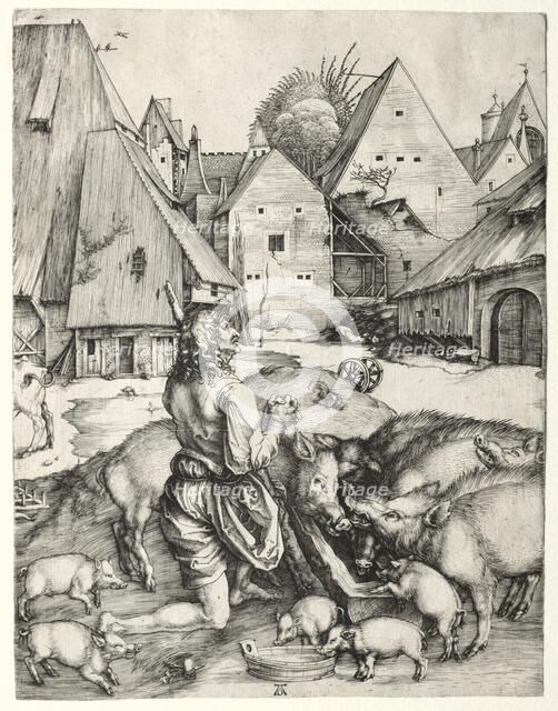 The Prodigal Son, c. 1496. Creator: Albrecht Dürer (German, 1471-1528).
