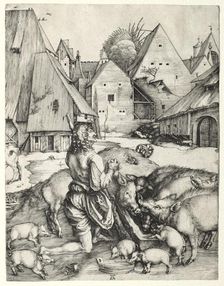The Prodigal Son, c. 1496. Creator: Albrecht Dürer (German, 1471-1528)