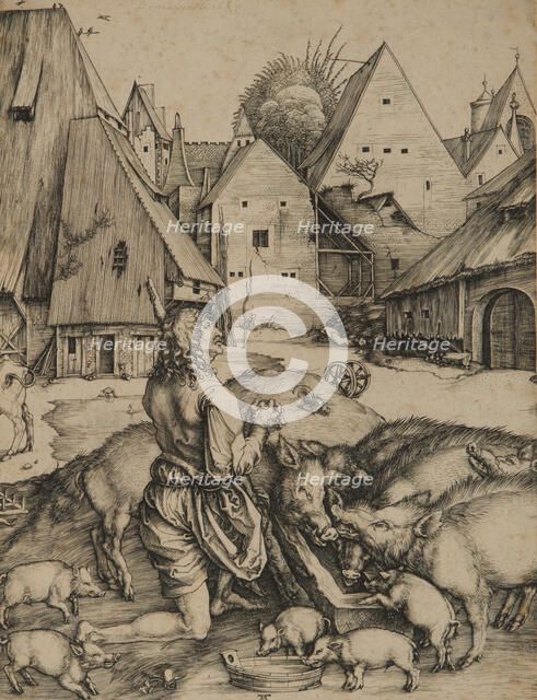 The Prodigal Son, c1496. Creator: Albrecht Durer.