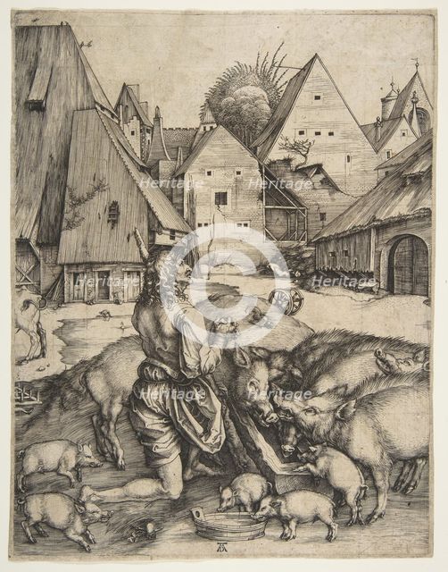 The Prodigal Son, ca. 1496. Creator: Albrecht Durer.