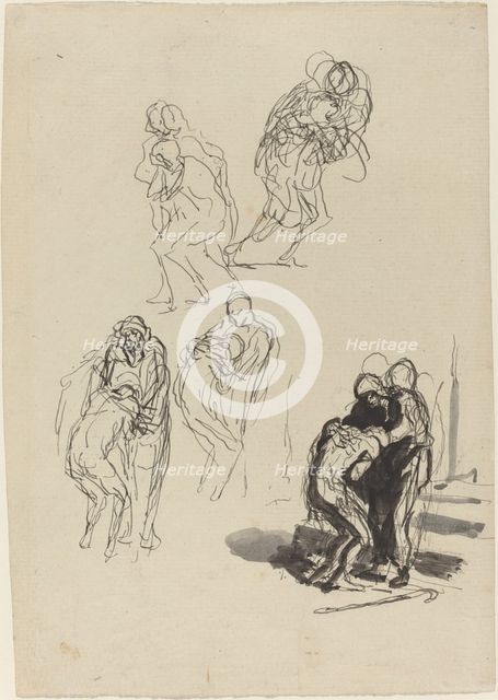The Prodigal Son. Creator: Honore Daumier.