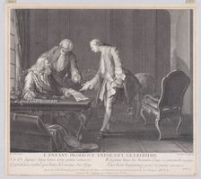 The Prodigal Son Demanding his Inheritance, ca. 1751. Creator: Rene Gaillard