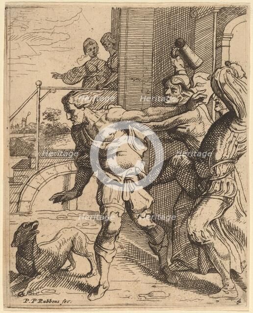 The Prodigal Son Driven from the Tavern. Creator: Theodoor van Thulden.