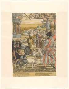 The prodigal son eats from the pigstrog, c.1540-c.1550. Creator: Cornelis Anthonisz
