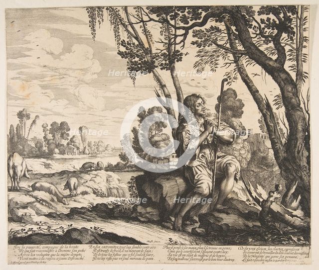 The Prodigal Son Guarding Pigs, ca. 1636. Creator: Unknown.