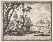 The Prodigal Son Guarding Pigs (L'Enfant prodigue garde les cochons), ca. 1636. Creator: Abraham Bosse
